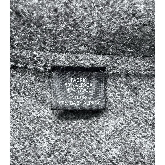 Anntarah Peru Alpaca Women's Open Front Cardigan Sweater Jacket Grey Size S - Picture 12 of 16